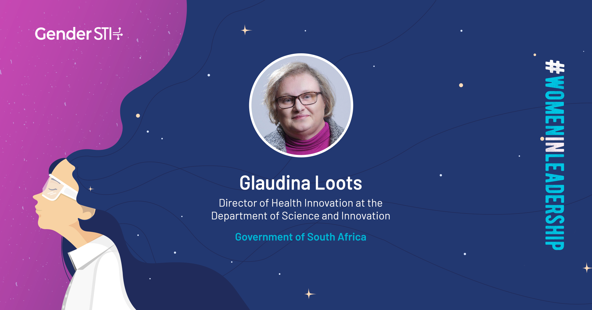 Glaudina Loots, Director for Health Innovation at the Department of Science and Innovation in South Africa, is one of Gender STI's #WomenInLeadership nominees.