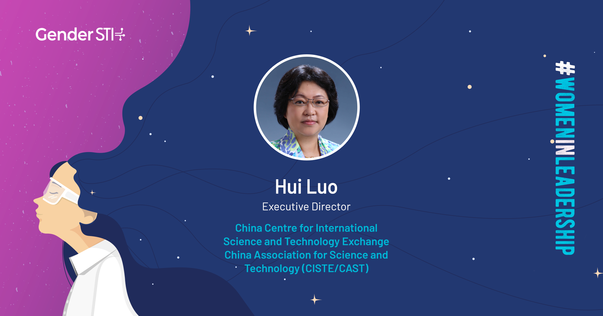Hui Luo, Gender STI's #WomenInLeadership nominee from the China Centre for International Science and Technology Exchange.