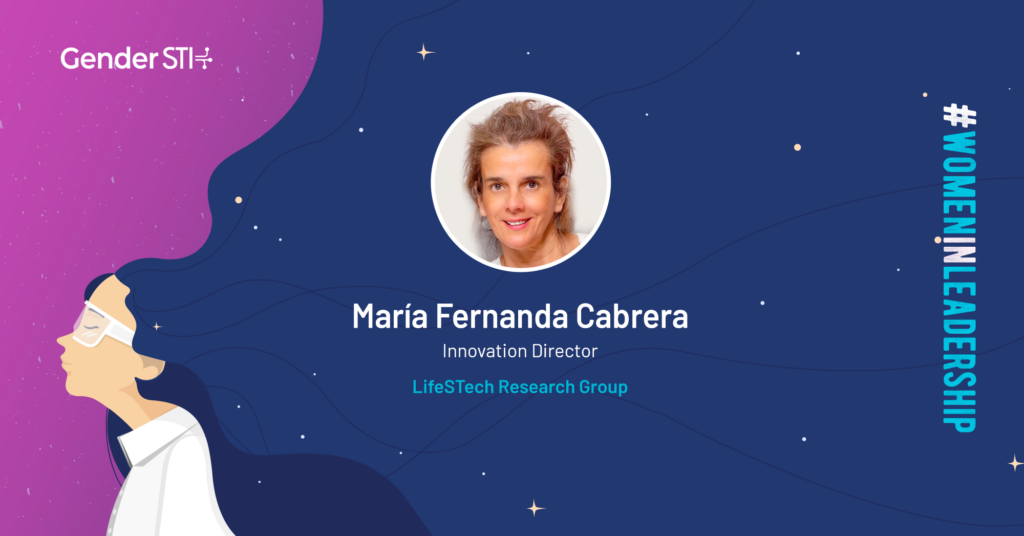 María Fernanda Cabrera, Innovation Director at the LifeSTech Research Group, is one of GenderSTI's #WomenInLeadership nominees.